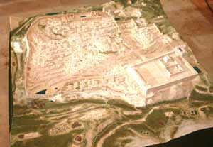 Picture of the small model of Jerusalem 33AD